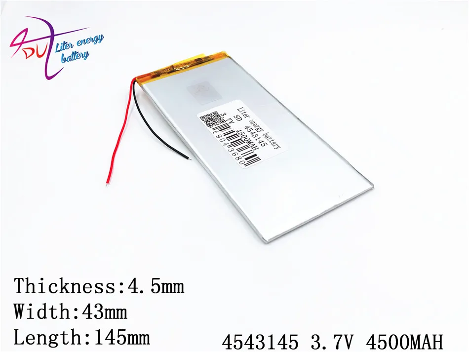 

Liter energy battery lithium polymer batteries 4543145 3.7V 4500mAh large-capacity ultra-thin flat-panel computer. Notebook