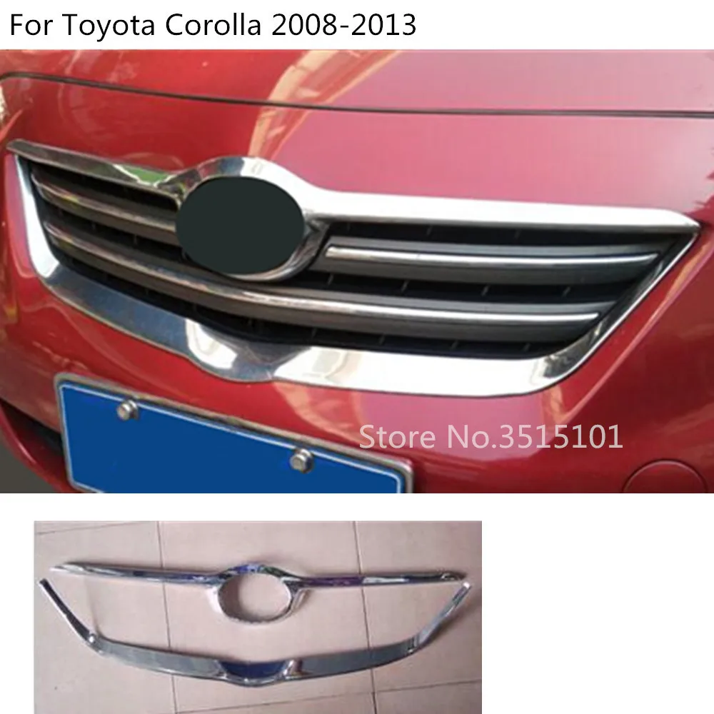 Car ABS Stick Trim Front Up Head Racing Grid Grill Grille Panel Frame For Toyota Corolla Altis 2008 2009 2010 2011 2012 2013