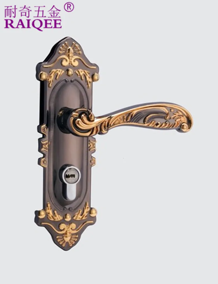 

Factory outlets] resistance Qiou style room interior door handle lock room door key copper conductors and copper