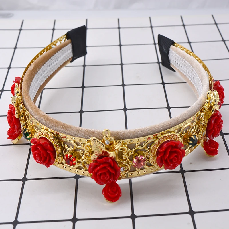 exaggerated fashion baroque vintage hairband Baroque retro wild fashion headband temperament shoot personality headbands