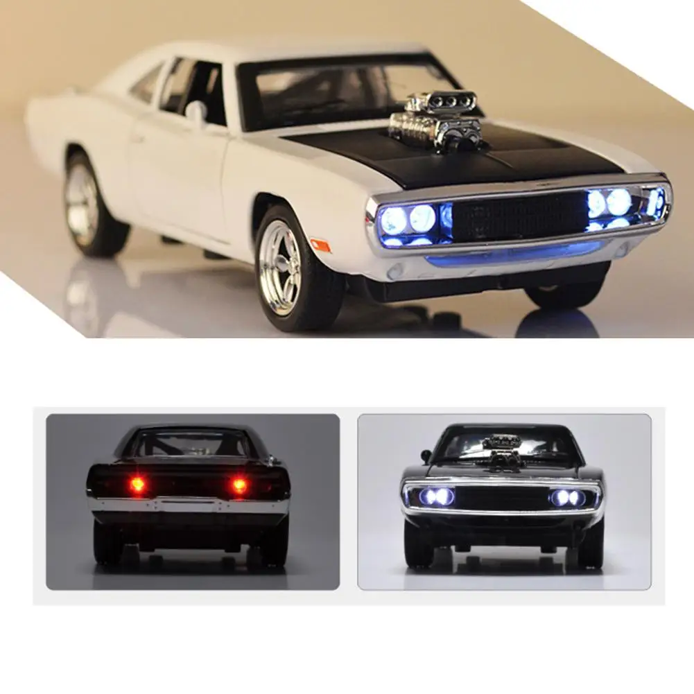 2022 1:32 Charger Diecast Metal Model Car Sound And Light Pull-back Vehicle Toy Back muscle vehicle children Classic Metal Cars