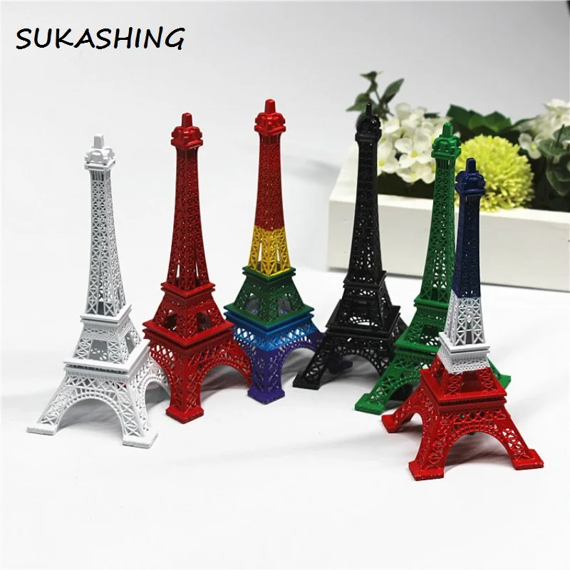 7 Inch (18 cm) Parijs Metalen Kleurrijke Kleur Eiffeltoren Middelpunt voor Bruiloft Decration Home Decoratie Accessoires