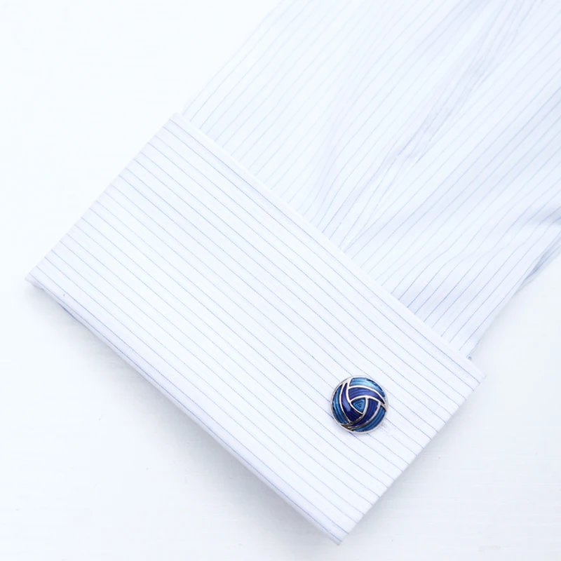 KFLK jewelry shirt cufflinks for mens designer Brand Blue cuff links wholesale Button High Quality Wedding Fashion guests