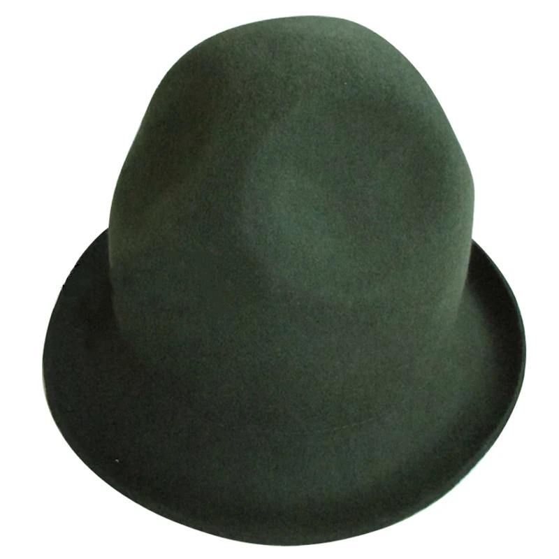 Sunlynn Brand New Fashion Women Men 100% wool Felt Mountain Hat  Dome Top  Celebrity Style Novelty Buffalo hat bowler hats