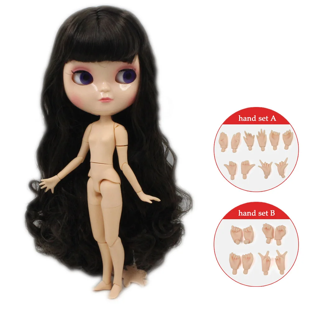 ICY DBS doll small breast azone body black hair with bangs natural skin 30cm with hand set No.280BL950