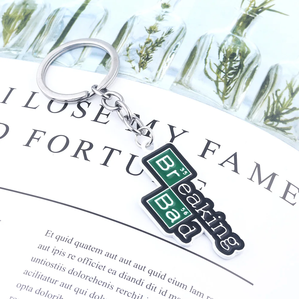 TV Breaking Bad Keychain Letter Logo Key Chain for Women Men Car Keyring Chaveiro Jewelry Christmas Gift