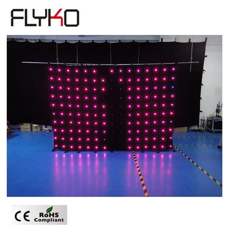 Hot selling P100mm led full color changing curtain back drop free shipping