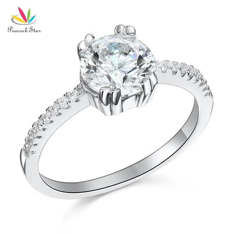 

Peacock Star 2 Carat Sterling Solid 925 Silver Wedding Anniversary Engagement Ring Jewelry CFR8023