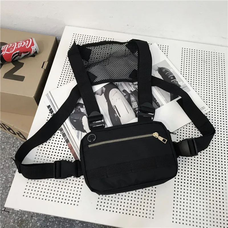 

Waist Bag Phone Money-Belt Chest Rig Shoulder-Bag Streetwear Chest Bag Rig Hip HopTactical Black Streetwear Bags Waist Pack 20