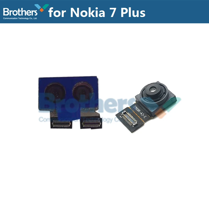 

Задняя камера для Nokia 7 Plus, передняя маленькая камера для Nokia 7 Plus, большая камера, гибкий кабель, запасная часть для телефона, тест, оригинальная работа