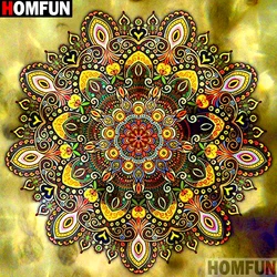 HOMFUN Pieno Quadrato/Rotondo Trapano 5D Pittura Diamante FAI DA TE 