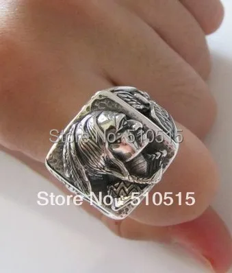 Indian Chief Ring Gothic Tribe Eagle Hawk Biker Horde Punk Jewelry