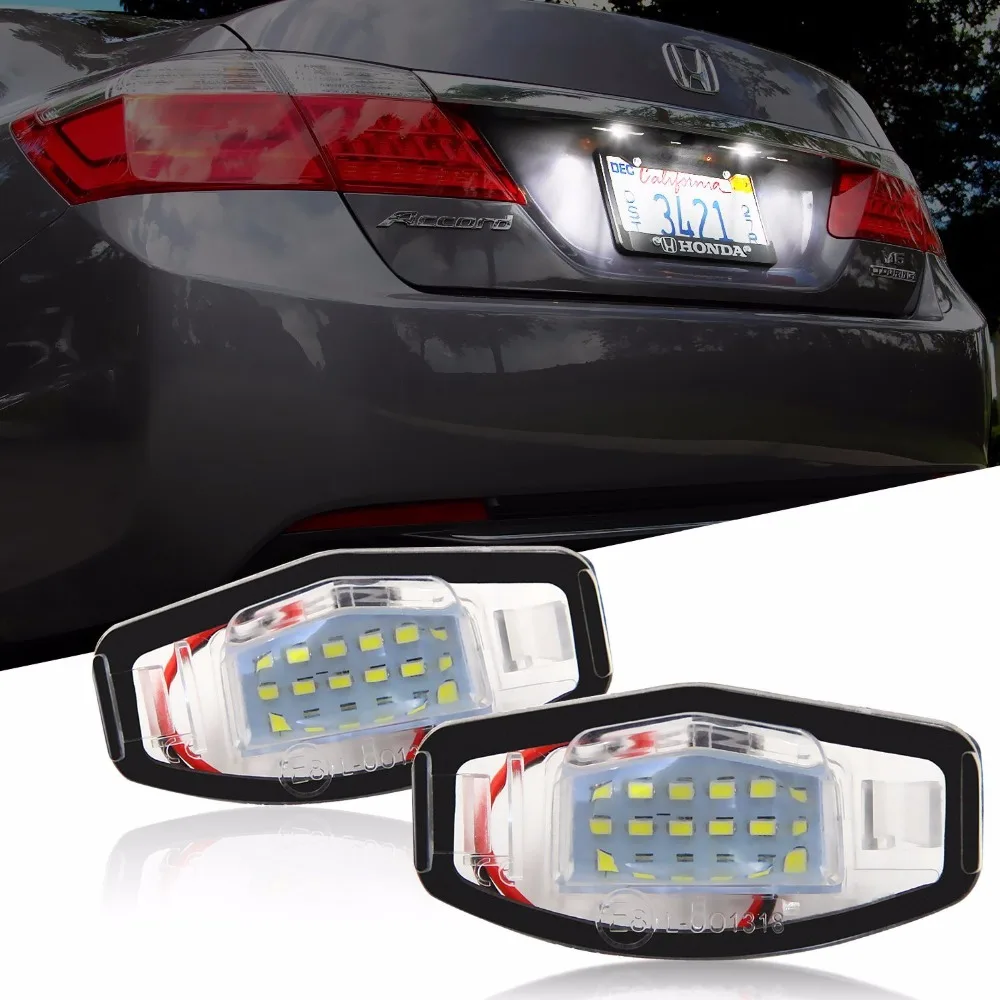 2X18SMD LED Number License Plate Light WHITE for HONDA CIVIC  HONDA CITY  HONDA LEGEND  HONDA ACCORD