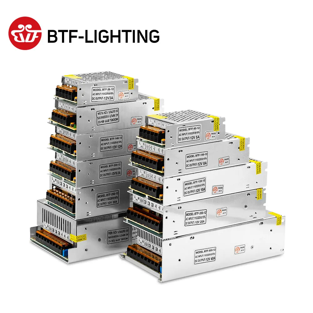 5V 12V 24V Anahtarı LED Güç Kaynağı Trafosu WS2812B SK6812 1A 2A 3A 5A 6.5A 8.5A 10A 12.5A 16.5A 20A 25A 30A 40A 50A 60A