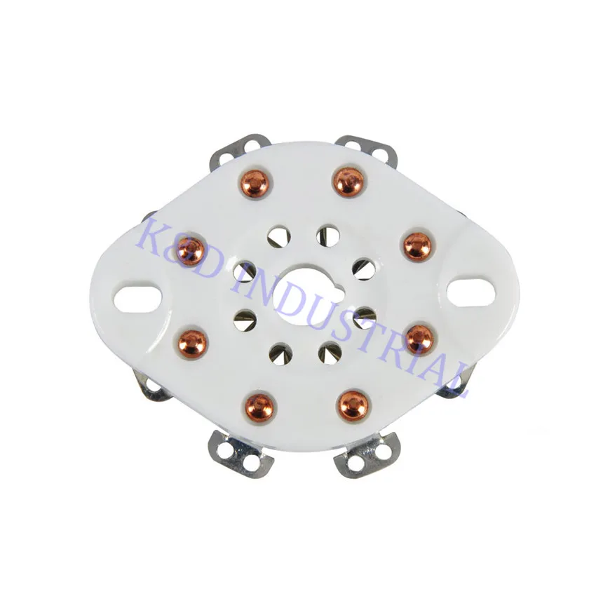 5pcs 8Pin Octal Ceramic Chassis Mount Vacuum Tube Socket EL34 6550 KT88 KT66 6SN7 5U4G 6CA7