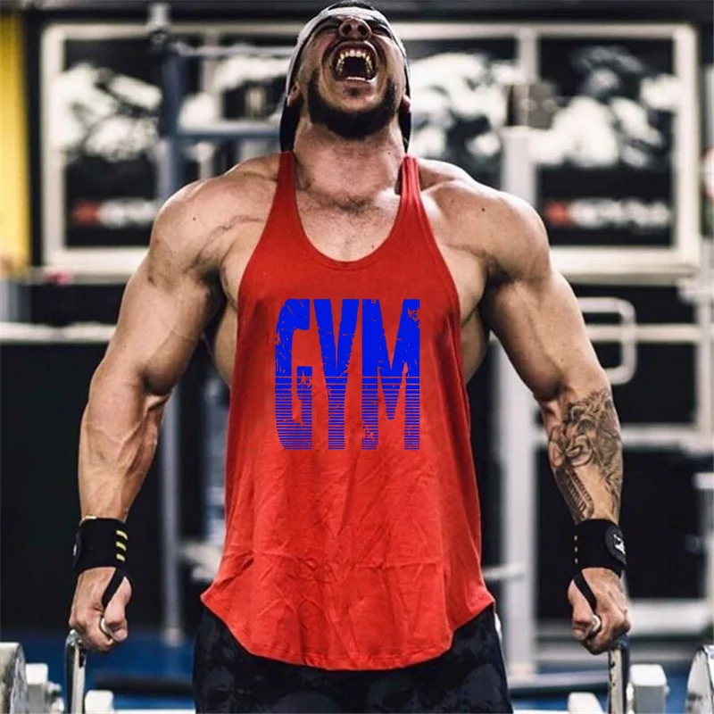 

Mens Gyms Fitness Bodybuilding Cotton Y Back Stringer Tank Tops Singlet Muscle Vest Clothes Sleeveless Shirts Summer Undershirt