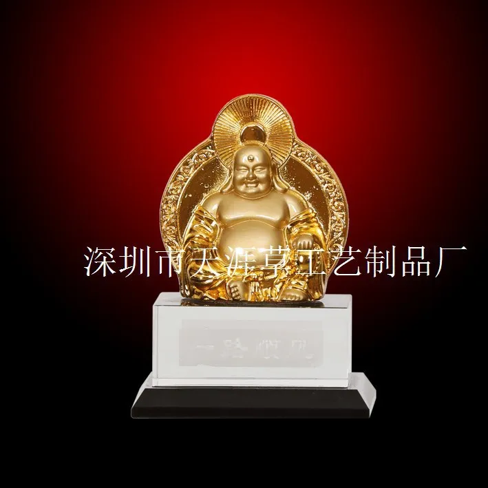 

Gifts wholesale car accessories ornaments Maitreya gold plating factory specializing in the production of synthetic resin