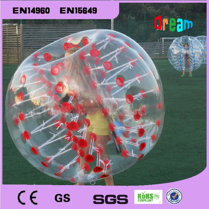 Kostenloser Versand TPU Transparent 1,5 m Aufblasbare Stoßstange Ball Menschliche Klopfer Ball Blase Fußball, Menschliche Hamster Ball für Erwachsene Parteien