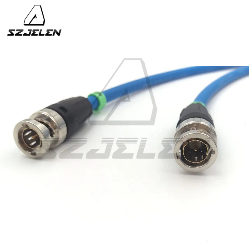 SZJELEN-cable Coaxial de vídeo, 12G, HD, SDI, Neutrik, BNC a BNC, 75 Ohm, Coaxial, CANARE LV-61S, 75 OHM, azul, 5M