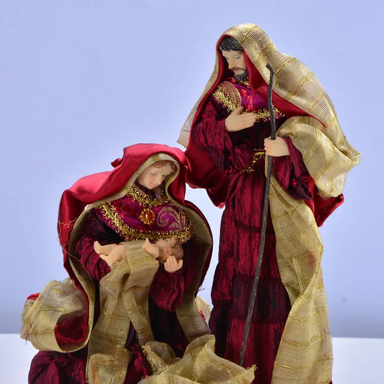 Catholic Gospel Relic Church Supplies Religious Ornaments Jesus Mage Saga Holy Family Statue Gift Ornament Figures Christ Craft