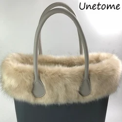 Unetome Peluche di Alta qualità Trim per O SACCHETTO di Peluche Termico decorazione Pelliccia Decorazione Fit For Classic Big Mini Obag Donne borsa