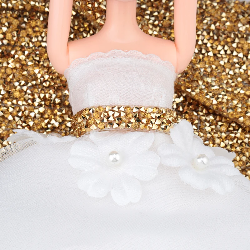 10mm 15mm 20mm 30mm Light Golden Resin Rhinestone Trim Hot fix or Glue on Tape Applicator With Rhinestones Iron On Appliques