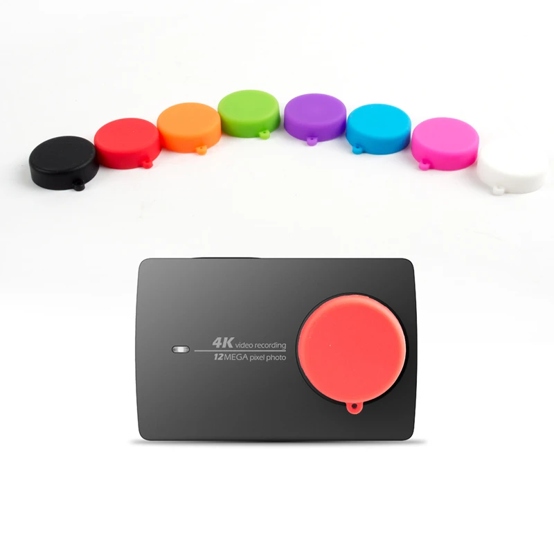 ORBMART Soft Silicone Protective Case + Lens Cap For 4K Xiaomi Yi 2 Xiaoyi 2 Action Sport Camera