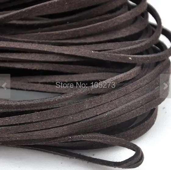 New Arriver 10 Meters Of Dark Brown Faux Leather Ribbon Cords String -  2.5mm