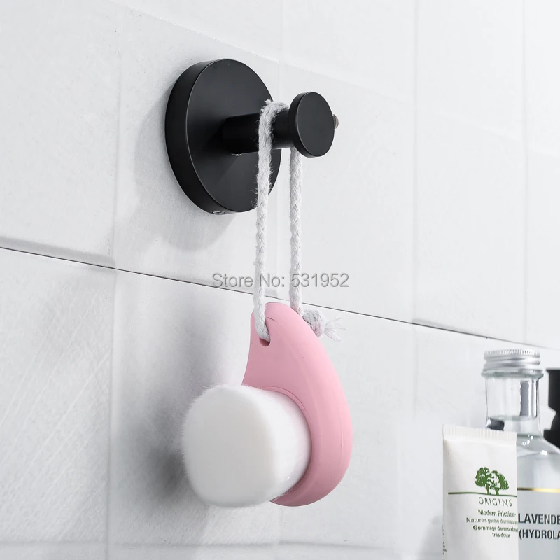 Black Stainless Steel Bathroom Hardware Towel Rail Rack Roll Paper Holder Toilet Brush Holder Soap Dish Bathroom Accessories New