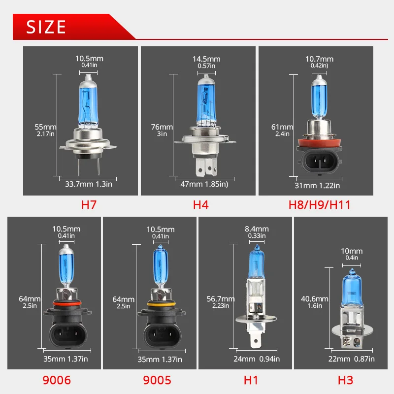 NAO h7 Halogen Bulbs h4 DRL H7 55W 12V HB4 headlight H4 H3 H1 H11 9005 HB3 9006 Super Bright Auto Light Car Lamp Source