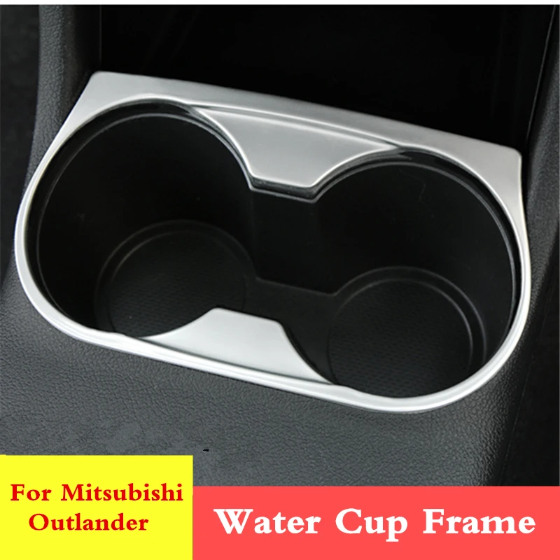 

Car Console Water Cup Holder Trim Frame Cover sticker Interior decoration For Mitsubishi Outlander PHEV 2018 2017 2016 2015 2014