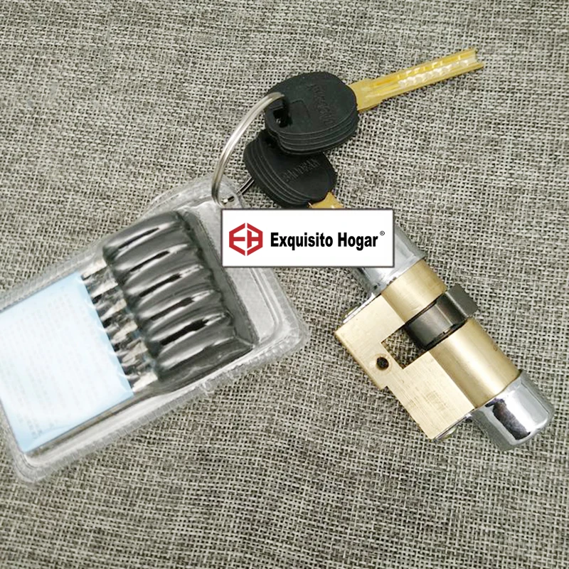 Door Cylinder Model 11 Biased Lock 85 86 98 102 105 106mm Cylinder AB Key Anti-Theft  Entrance Brass Door Lock Core Extended