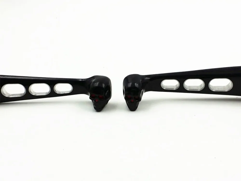 Black Skull Brake Clutch Lever for Harley Fat Boy Softail Dyna Sportster 883 XL