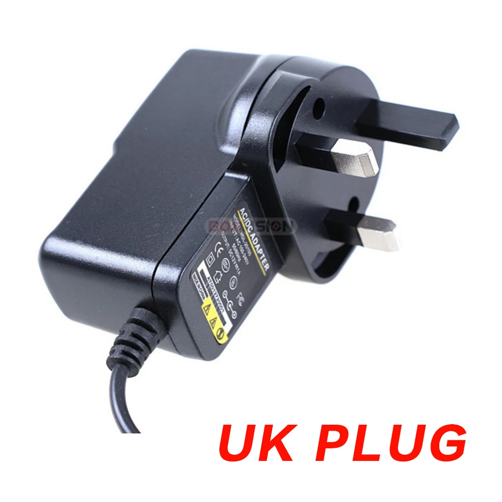 Adaptador de alimentação ac 110-240v para dc 12v 1a cctv, ue/eua/reino unido/au plug abs plástico