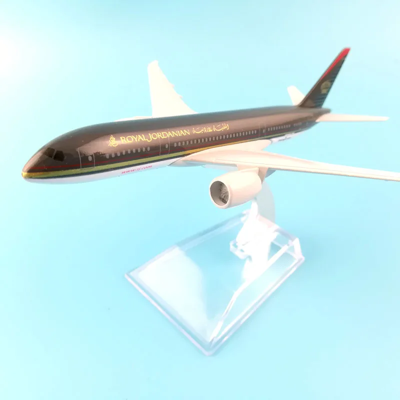 ROYAL JORDANIAN 16CM METAL ALLOY MODEL PLANE AIRCRAFT 1:400 JORDANIAN AIRLINES MODEL TOYS AIRPLANE TOYS FOR CHILDREN GIFT