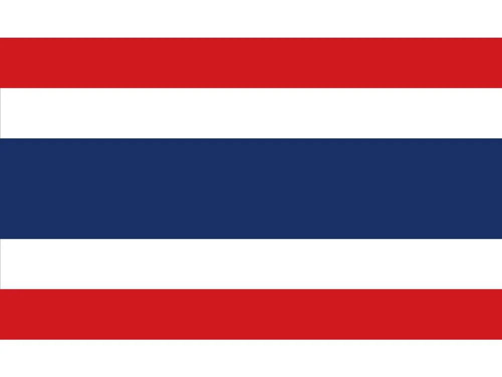 Bandera Nacional de poliéster de Tailandia, 90x150cm/60x90cm/40x60cm/15x21cm, 3x5 pies para decoración de oficina y hogar