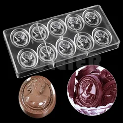 Queen Shape Polycarbonate Chocolate Mold Plastic Pastry Candy Mold For Cake Decorating Baking Suger Craft Tools Bakeware