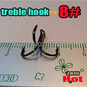 2015spring  hot 35647treble hooks 8#  quantily 500pcs Specialty hooks High-carbon steel