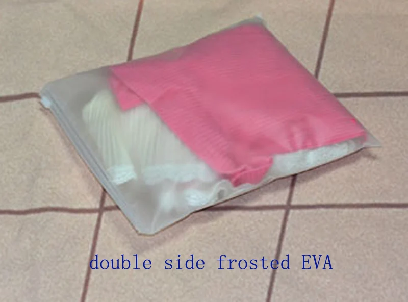 Top slider clothing bags 20x25cm universal uses portable travel packaging frosted eva bag 50pieces lot