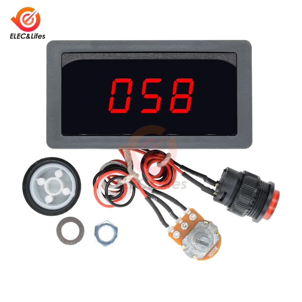 Controlador de velocidade do motor pwm ajustável, dc 6v-30v 12v 24v max 8a 16khz display digtal controle de motor dc interruptor regulador cv