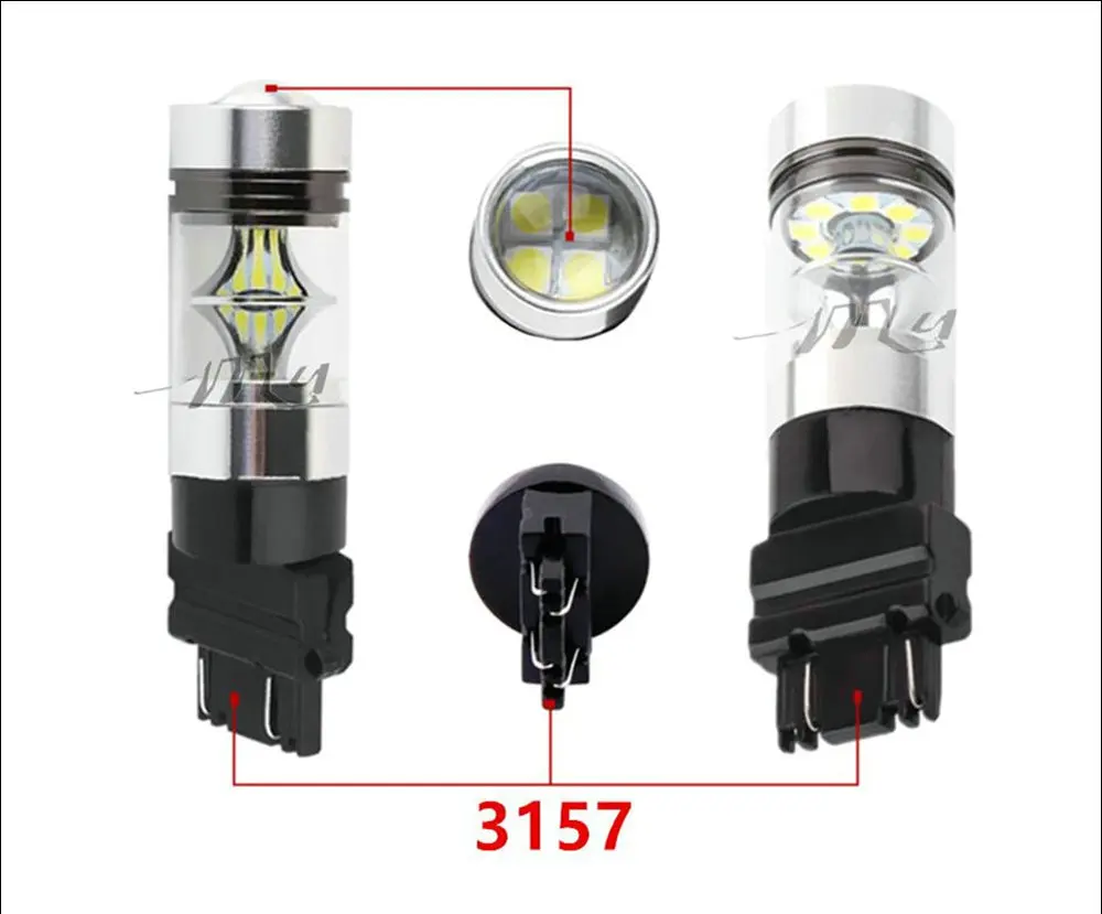 H8 H11 9006 HB4LED Bulbs H4 H7 3157 7443 1156 BA15S 1157 BAY15D LED 9005 HB3 360 Degree Light 12V~24V 20SMD Lampochka Bombillas