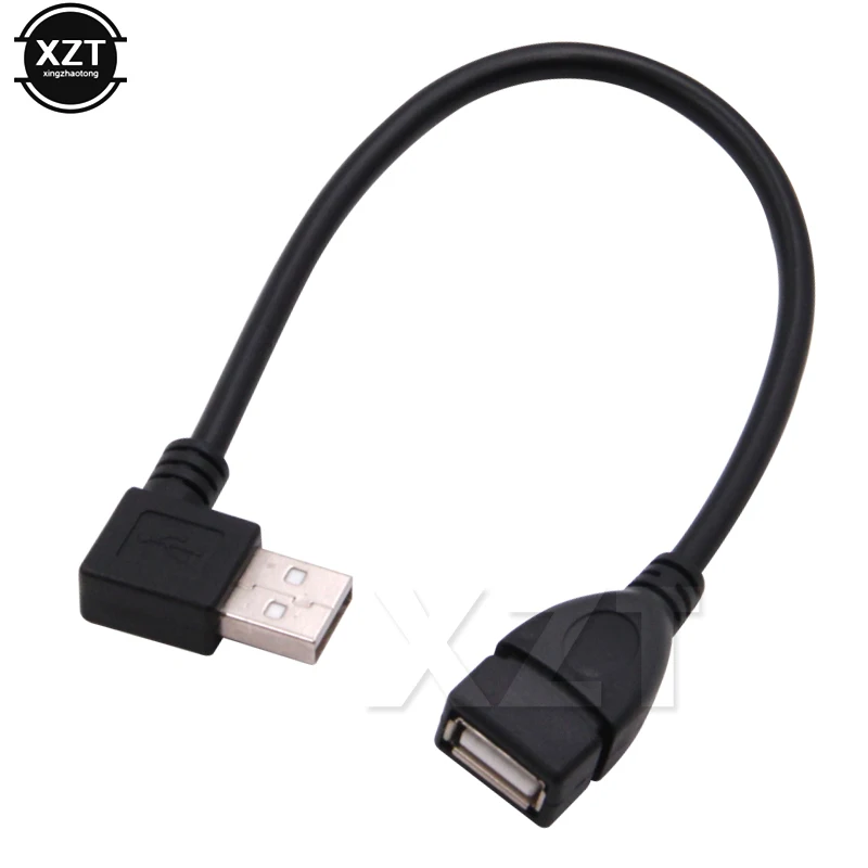 PZ Newest  USB 2.0 A Male to Female 90 degree Angled usb extension cord cable USB2.0 male to female right cable