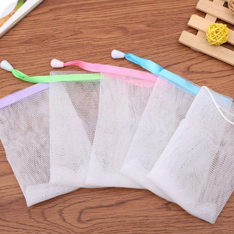 1000pcs 10x15cm Soap Blister Nylon Mesh Soap Foaming Nets Easy Bubble Mesh Bag Bathroom Shower Accessories ZA6006