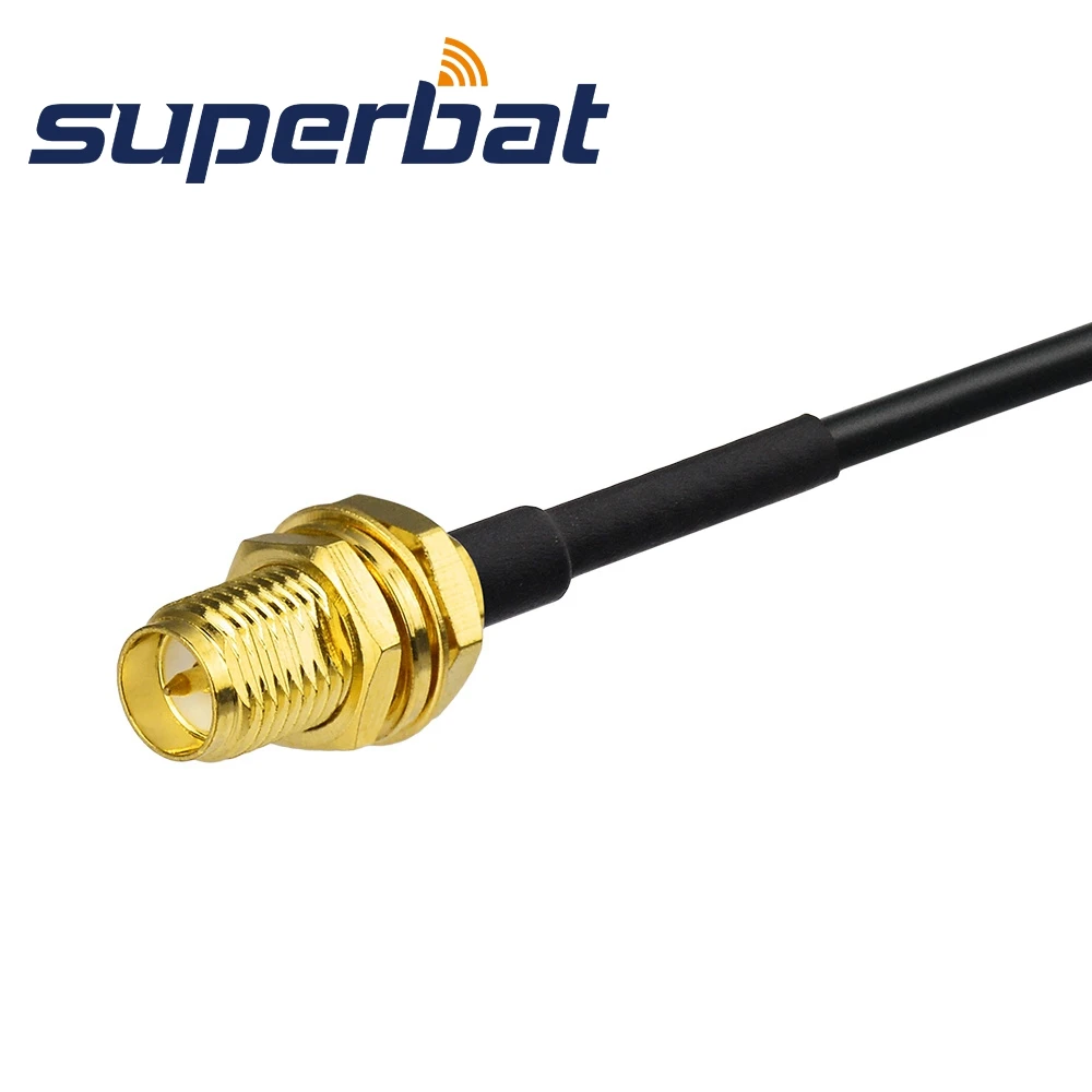 Superbat FME Jack to RP-SMA Female RG174 15cm RF Coaxial Jumper Cable Assembly Industrial Cable Assembly