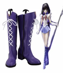 Sailor Saturn Shoes Cosplay Sailor Moon Sailor Saturn Purple Shoes Cosplay Boots Custom Made Unisex Cosplay