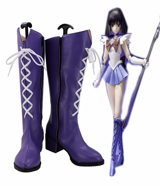 Sailor Saturn buty Cosplay Sailor Moon Sailor Saturn fioletowe buty Cosplay buty wykonane na zamówienie Unisex Cosplay