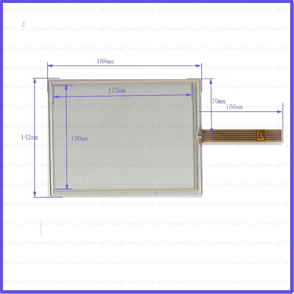 

ZhiYuSun 188mm*142mm 170929 8inch 5wire resistive touch panel for Car DVD, 188*142 Navigator screen glass