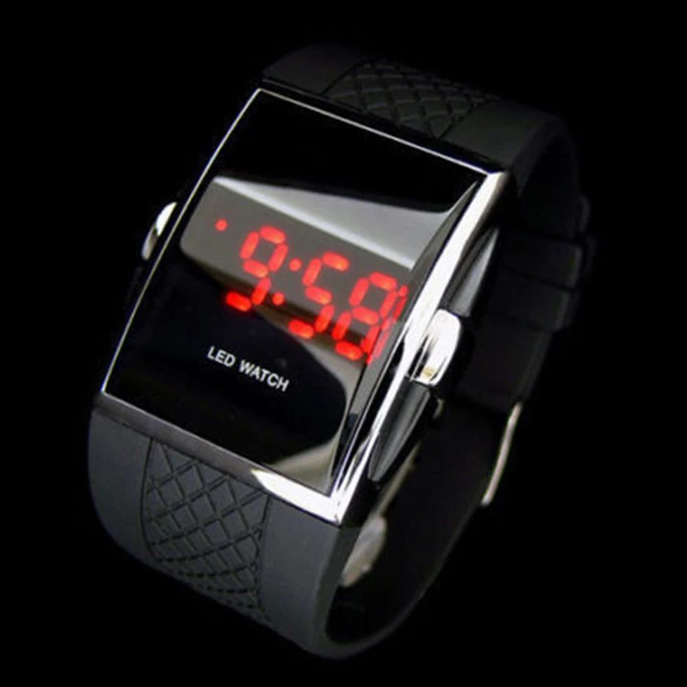 Fashion Casual Uni Square Case LED Digital Display Sports Wrist Watch Gift