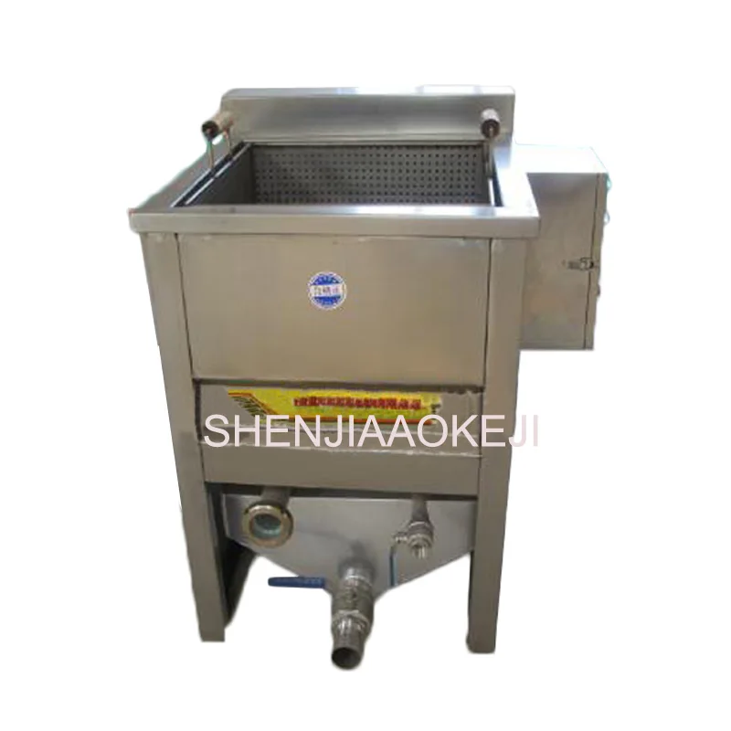 380V CY500 Single basket oil-water separation square fryer Semi-automatic fryer French fries processing machine