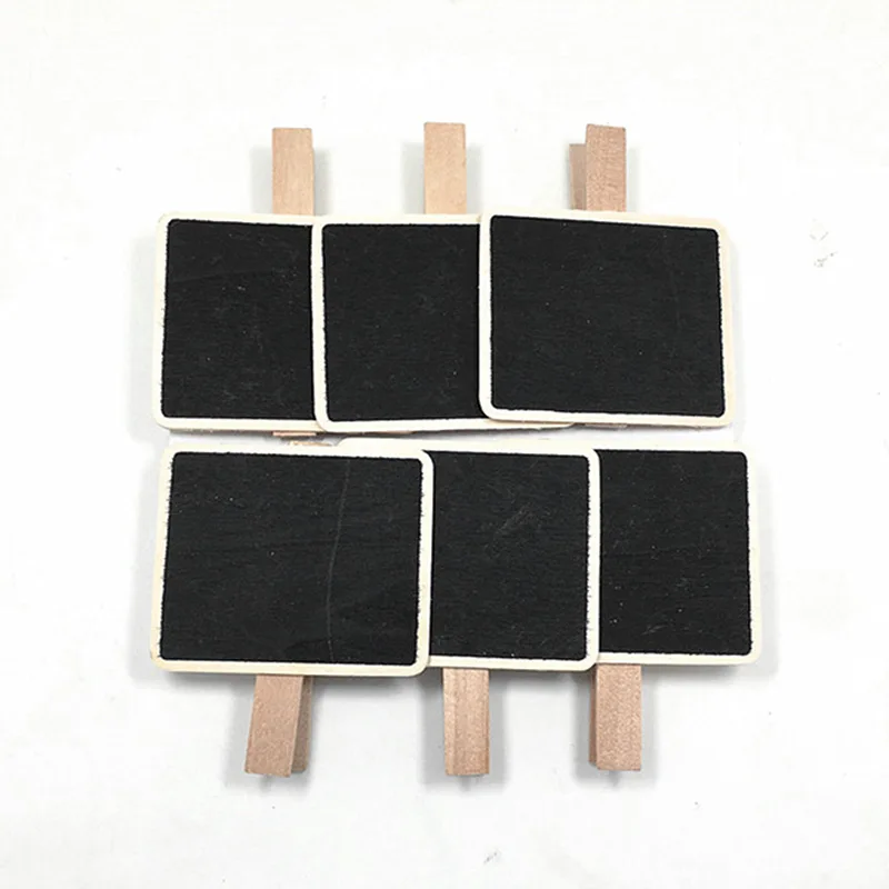 

12pcs/lot Mini Wood Clips with Small blackboard Love Spring Wood Clips for DTY Clothespin Craft Decor snack Clip Photo Clips Peg